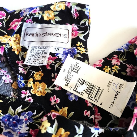 Karin Stevens vintage new with tag floral summer maxi dress. - Picture 7 of 11